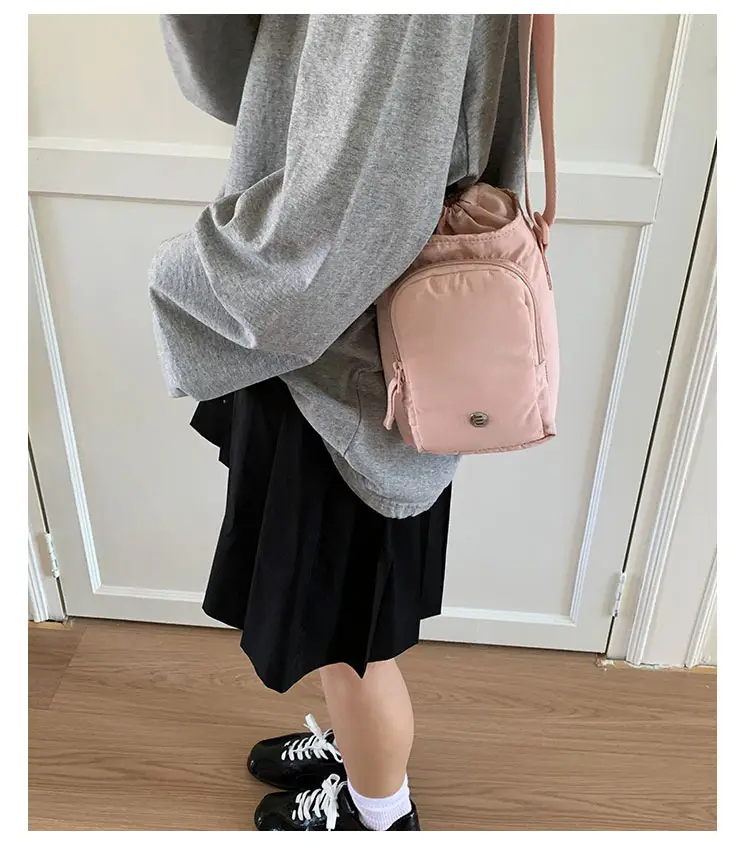 White Drawstring Mini Shoulder Bag for Women — feature 32