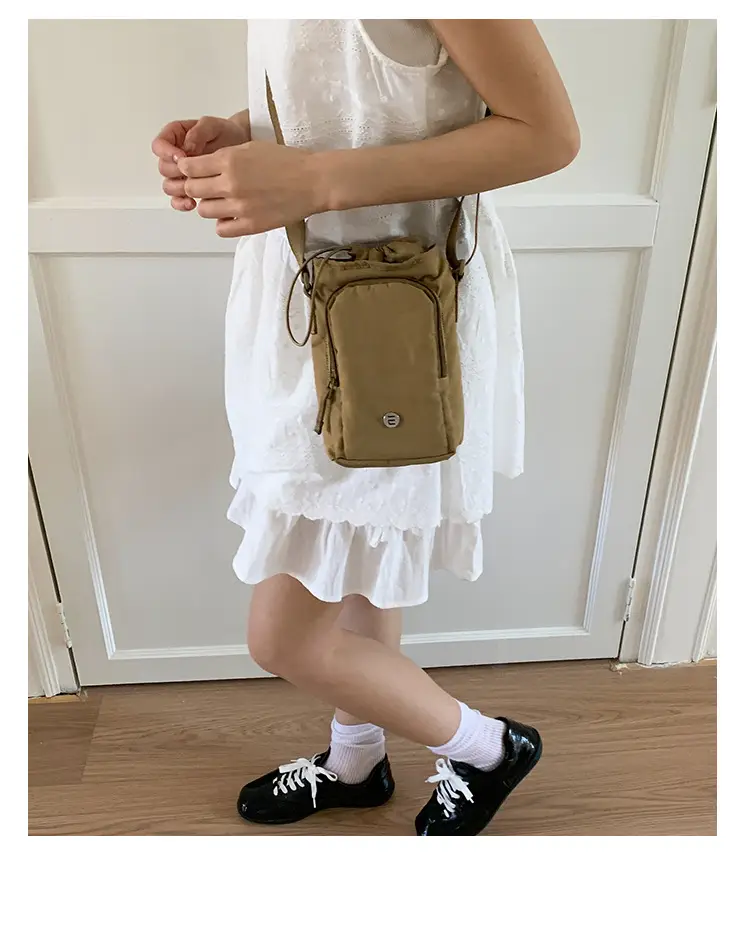 White Drawstring Mini Shoulder Bag for Women — feature 37