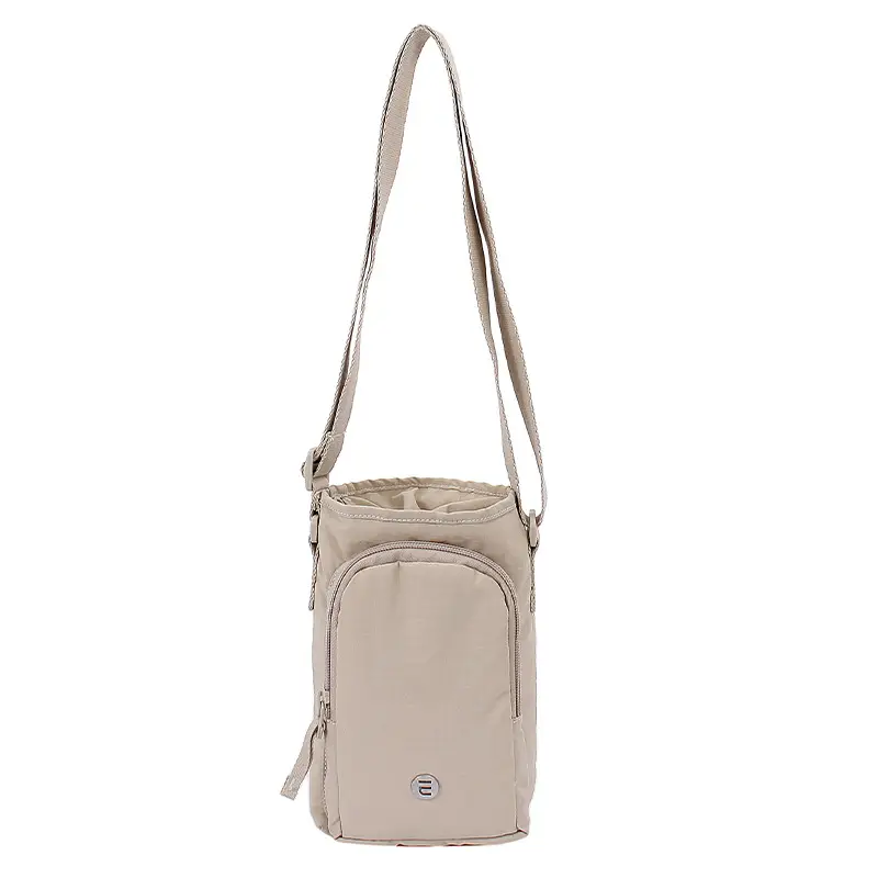 White Drawstring Mini Shoulder Bag for Women - Image 2