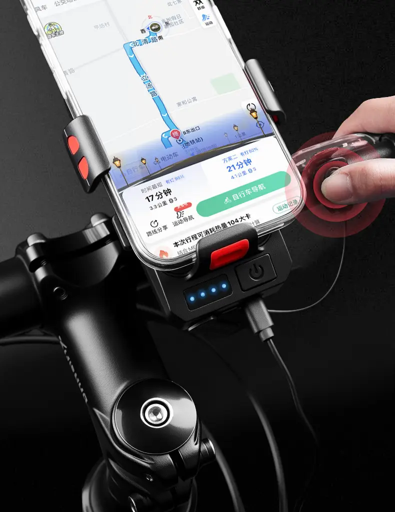 Bicycle Headlight with Electric Horn & Power Bank — feature 17