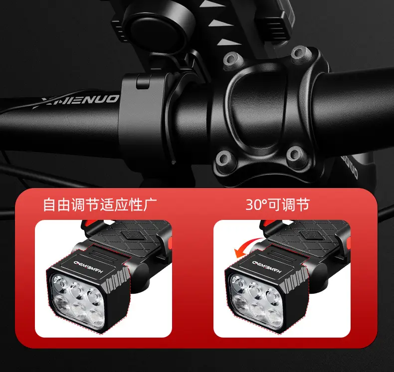 Bicycle Headlight with Electric Horn & Power Bank — feature 19