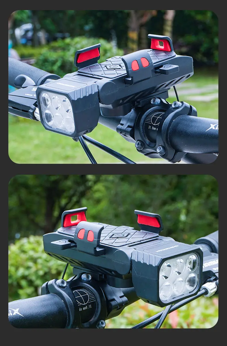 Bicycle Headlight with Electric Horn & Power Bank — feature 32