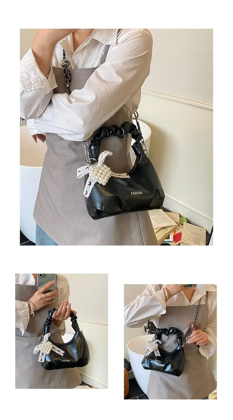 Women's Pleated Pearl Crossbody Bag 2025 — feature 13
