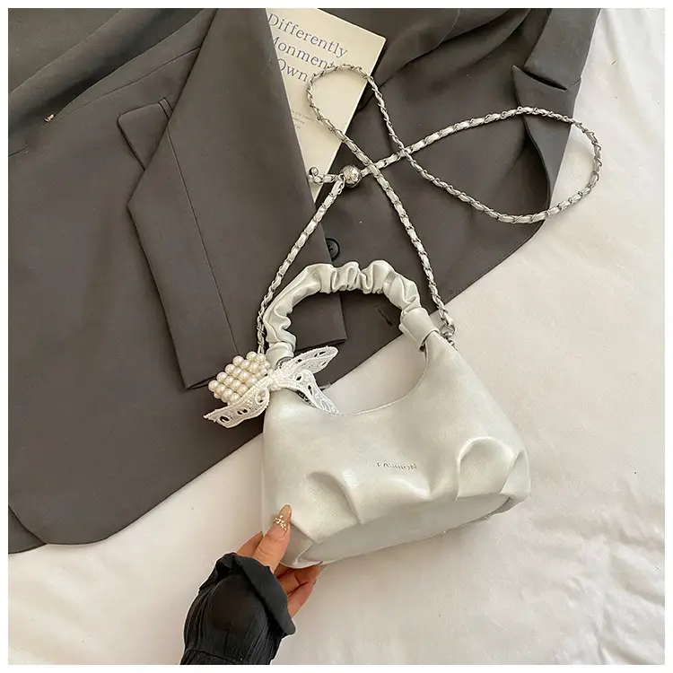 Women's Pleated Pearl Crossbody Bag 2025 — feature 26
