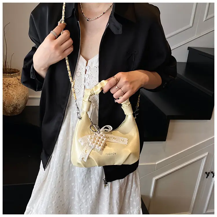Women's Pleated Pearl Crossbody Bag 2025 — feature 27