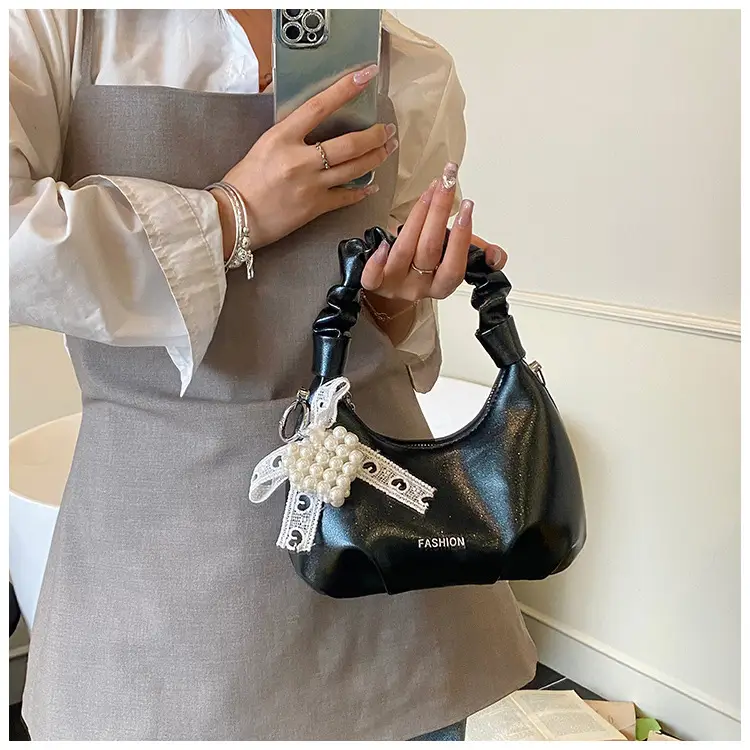 Women's Pleated Pearl Crossbody Bag 2025 — feature 32
