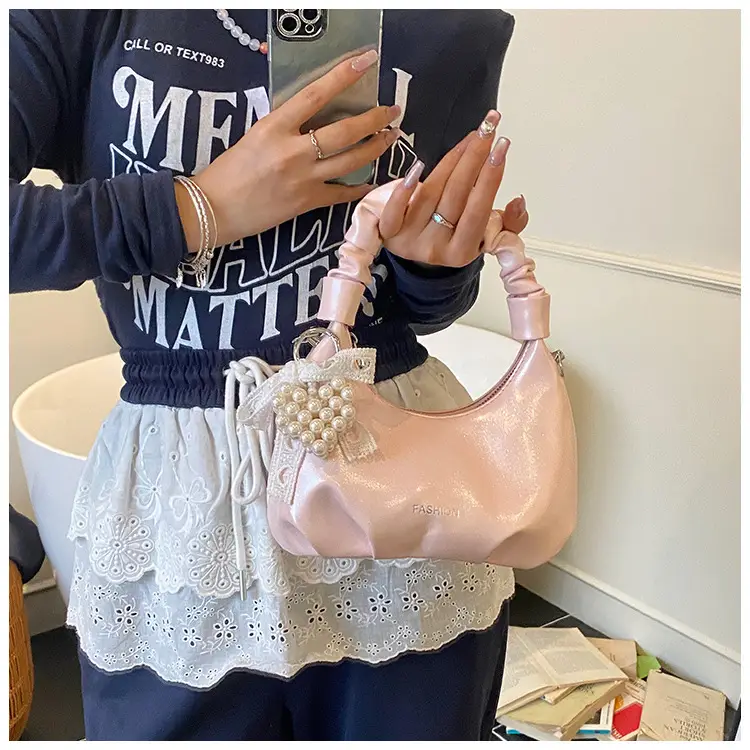 Women's Pleated Pearl Crossbody Bag 2025 — feature 34