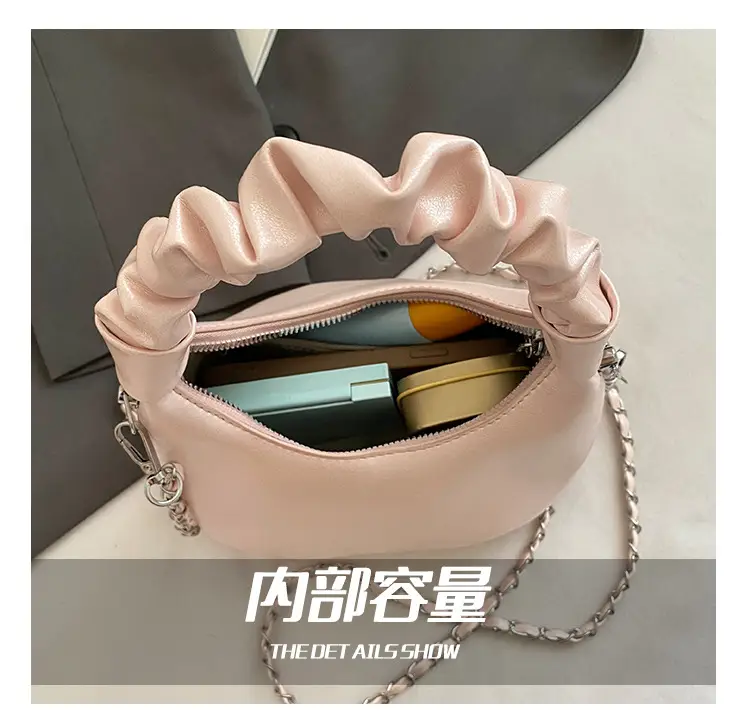 Women's Pleated Pearl Crossbody Bag 2025 — feature 4
