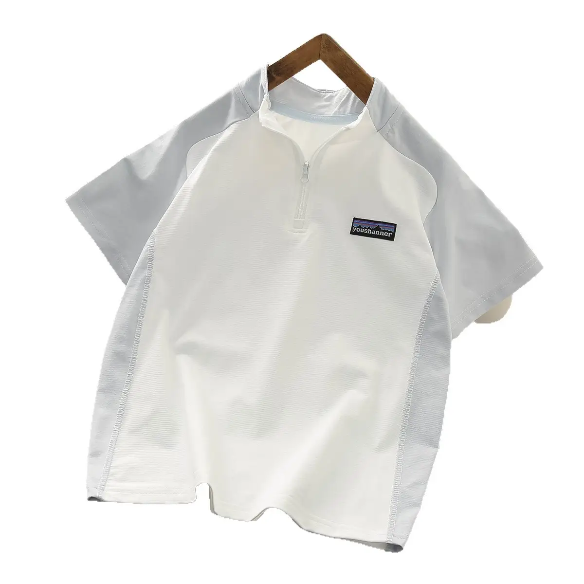 Boys Sunscreen Collar T-Shirt 2025 UV Protection - Image 7