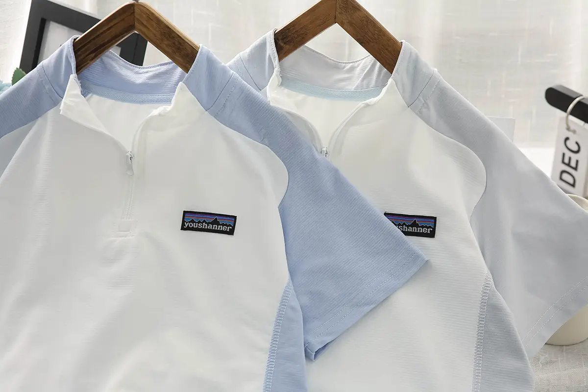 Boys Sunscreen Collar T-Shirt 2025 UV Protection — feature 2