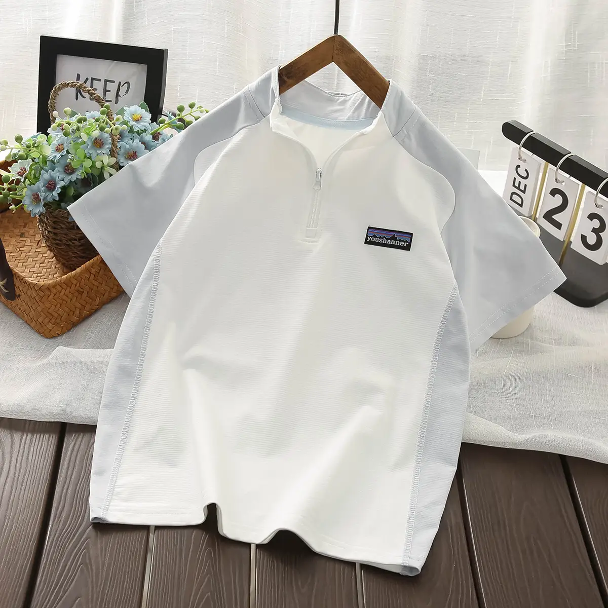 Boys Sunscreen Collar T-Shirt 2025 UV Protection — feature 3