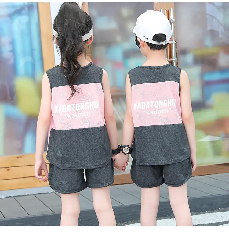 Children's Mesh Sleeveless Vest Suit Summer Basketball Uniform — feature 20