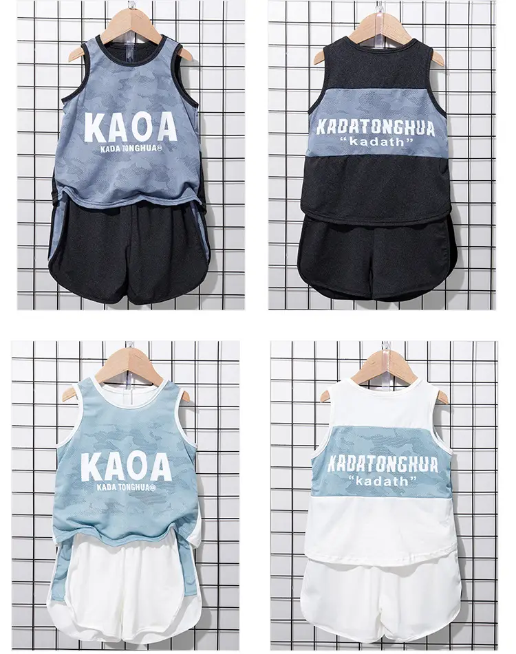 Children's Mesh Sleeveless Vest Suit Summer Basketball Uniform — feature 9