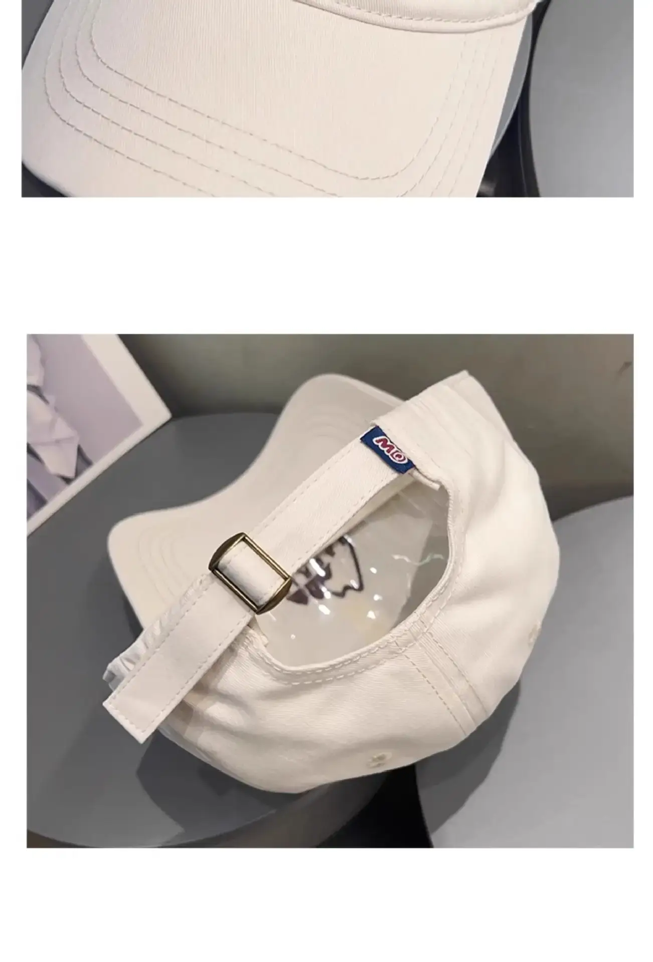 White Japanese Mountain Embroidery Baseball Cap for Women — feature 25
