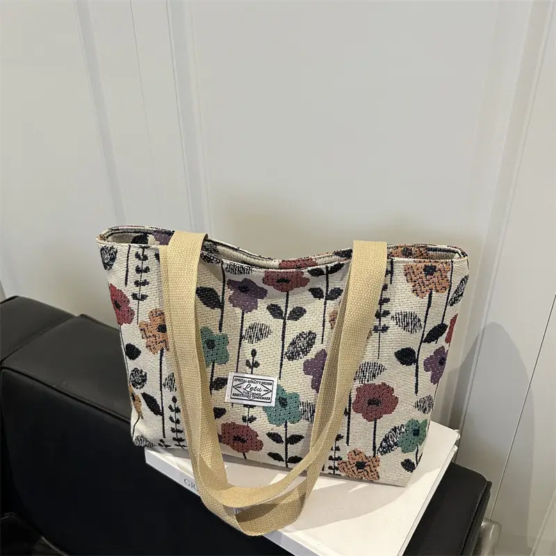 Women's Floral Canvas Shoulder Bag Large Capacity 2025 - Image 7