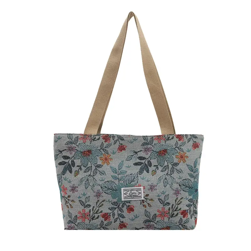 Women's Floral Canvas Shoulder Bag Large Capacity 2025 - Image 8