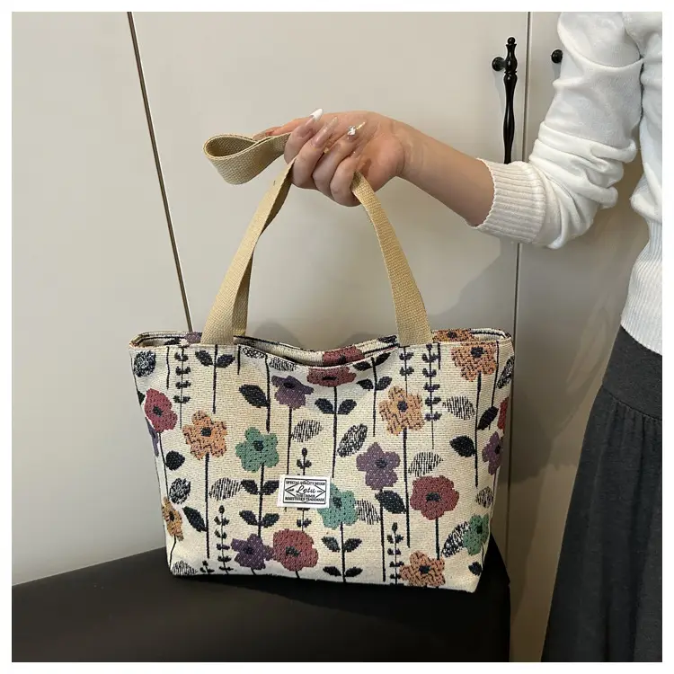 Women's Floral Canvas Shoulder Bag Large Capacity 2025 — feature 10
