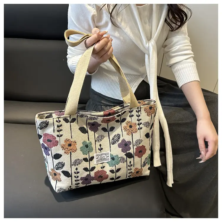 Women's Floral Canvas Shoulder Bag Large Capacity 2025 — feature 11