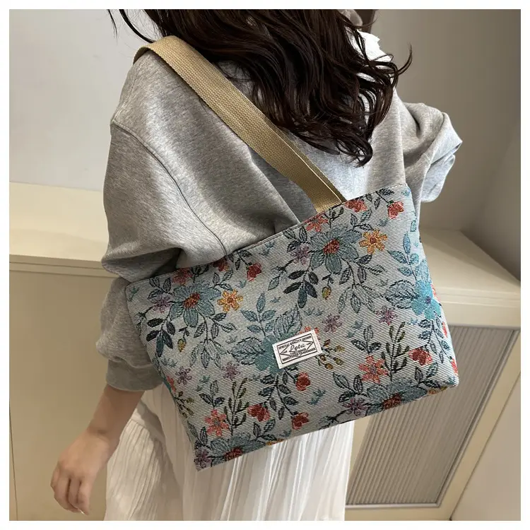 Women's Floral Canvas Shoulder Bag Large Capacity 2025 — feature 15