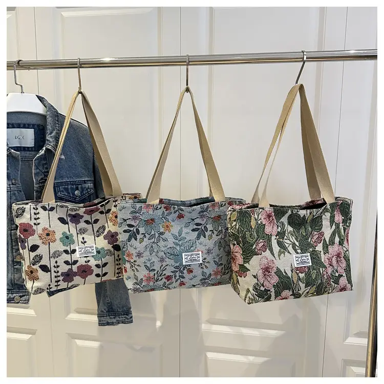 Women's Floral Canvas Shoulder Bag Large Capacity 2025 — feature 16