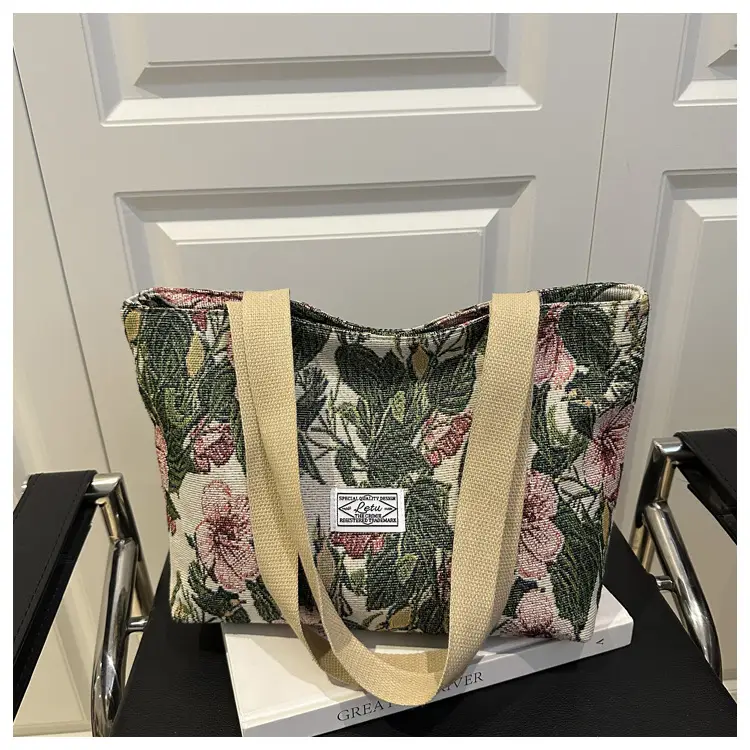 Women's Floral Canvas Shoulder Bag Large Capacity 2025 — feature 18