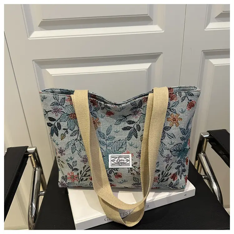 Women's Floral Canvas Shoulder Bag Large Capacity 2025 — feature 19
