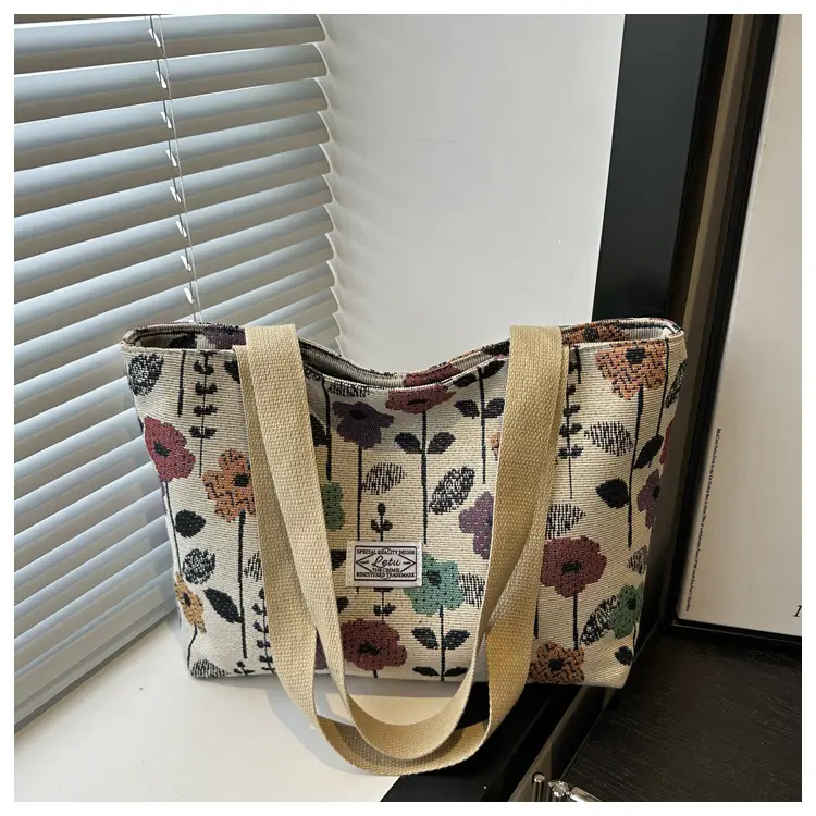 Women's Floral Canvas Shoulder Bag Large Capacity 2025 — feature 21