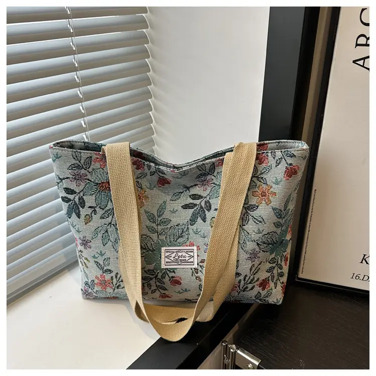 Women's Floral Canvas Shoulder Bag Large Capacity 2025 — feature 22