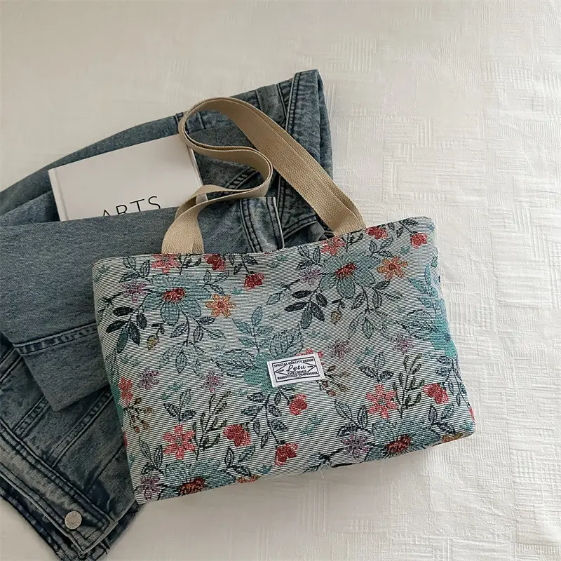Women's Floral Canvas Shoulder Bag Large Capacity 2025 - Image 2