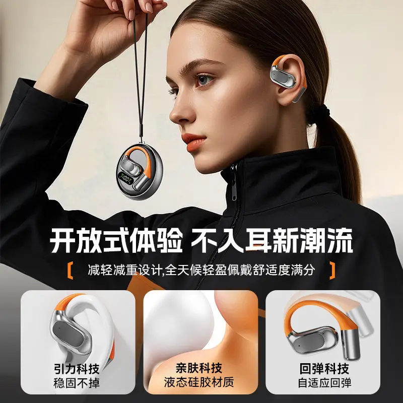 Smart Ai Translation Wireless Bluetooth Headphones Orange Black - Image 6