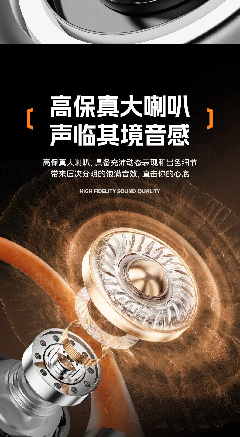 Smart Ai Translation Wireless Bluetooth Headphones Orange Black — feature 10