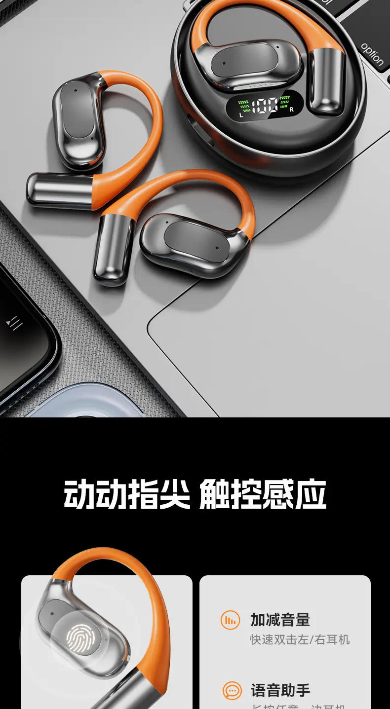 Smart Ai Translation Wireless Bluetooth Headphones Orange Black — feature 20