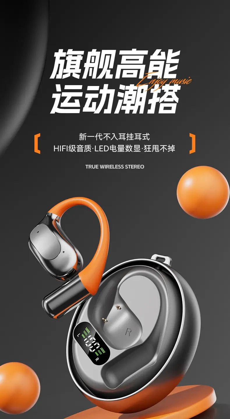 Smart Ai Translation Wireless Bluetooth Headphones Orange Black — feature 5
