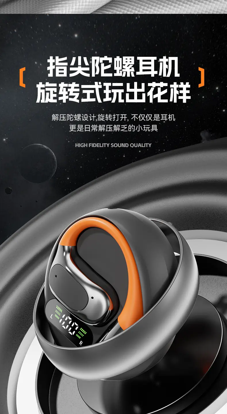Smart Ai Translation Wireless Bluetooth Headphones Orange Black — feature 9