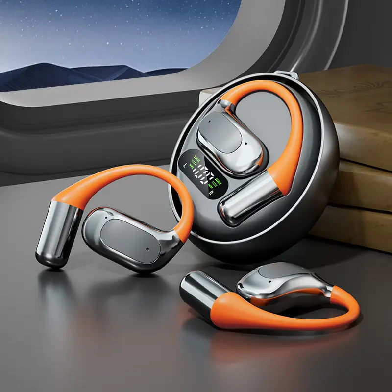 Smart Ai Translation Wireless Bluetooth Headphones Orange Black - Image 3