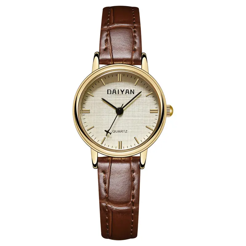 Daiyan Women's Quartz Watch Black Leather Band - Image 2
