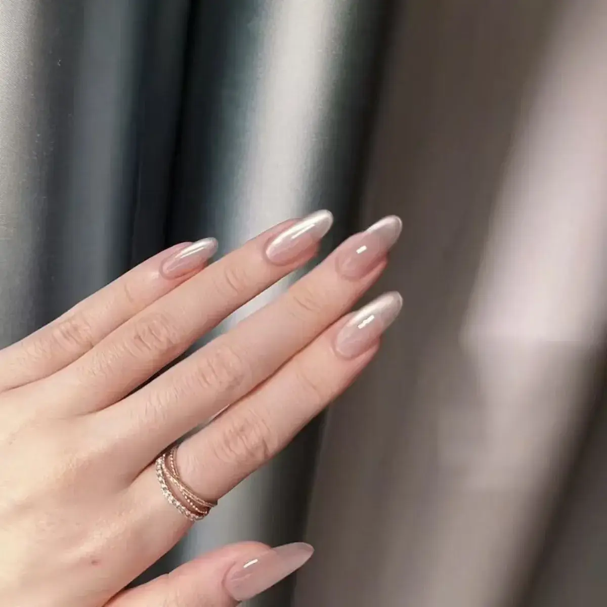 Nude Color Side Suction Cat Eye Nail Art - Image 54