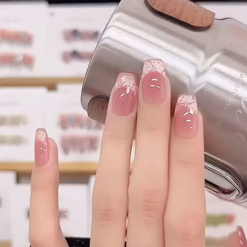 Nude Color Side Suction Cat Eye Nail Art - Image 38