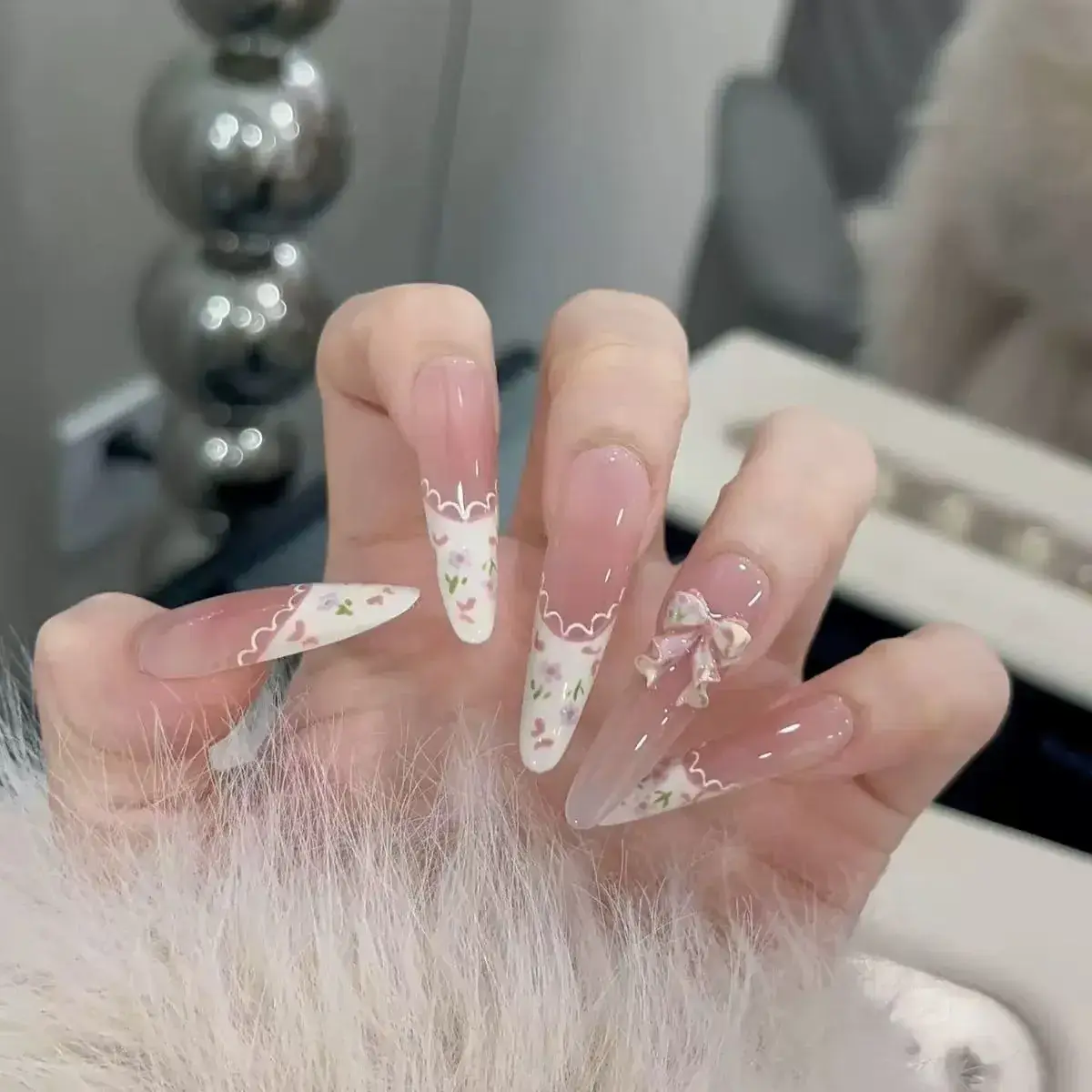 Nude Color Side Suction Cat Eye Nail Art - Image 14