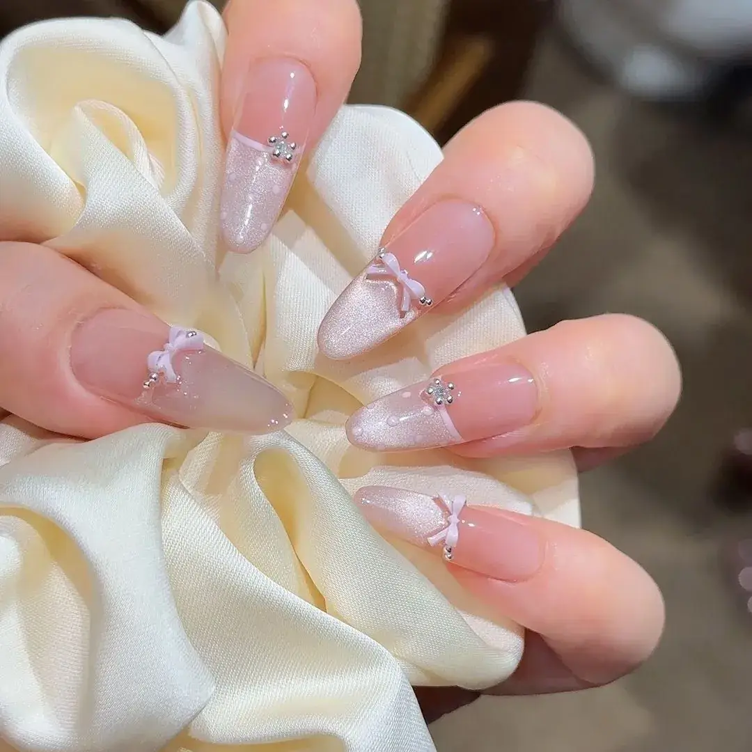 Nude Color Side Suction Cat Eye Nail Art - Image 18