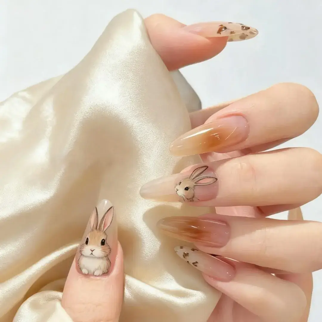 Nude Color Side Suction Cat Eye Nail Art - Image 23