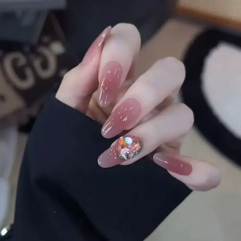 Nude Color Side Suction Cat Eye Nail Art - Image 3