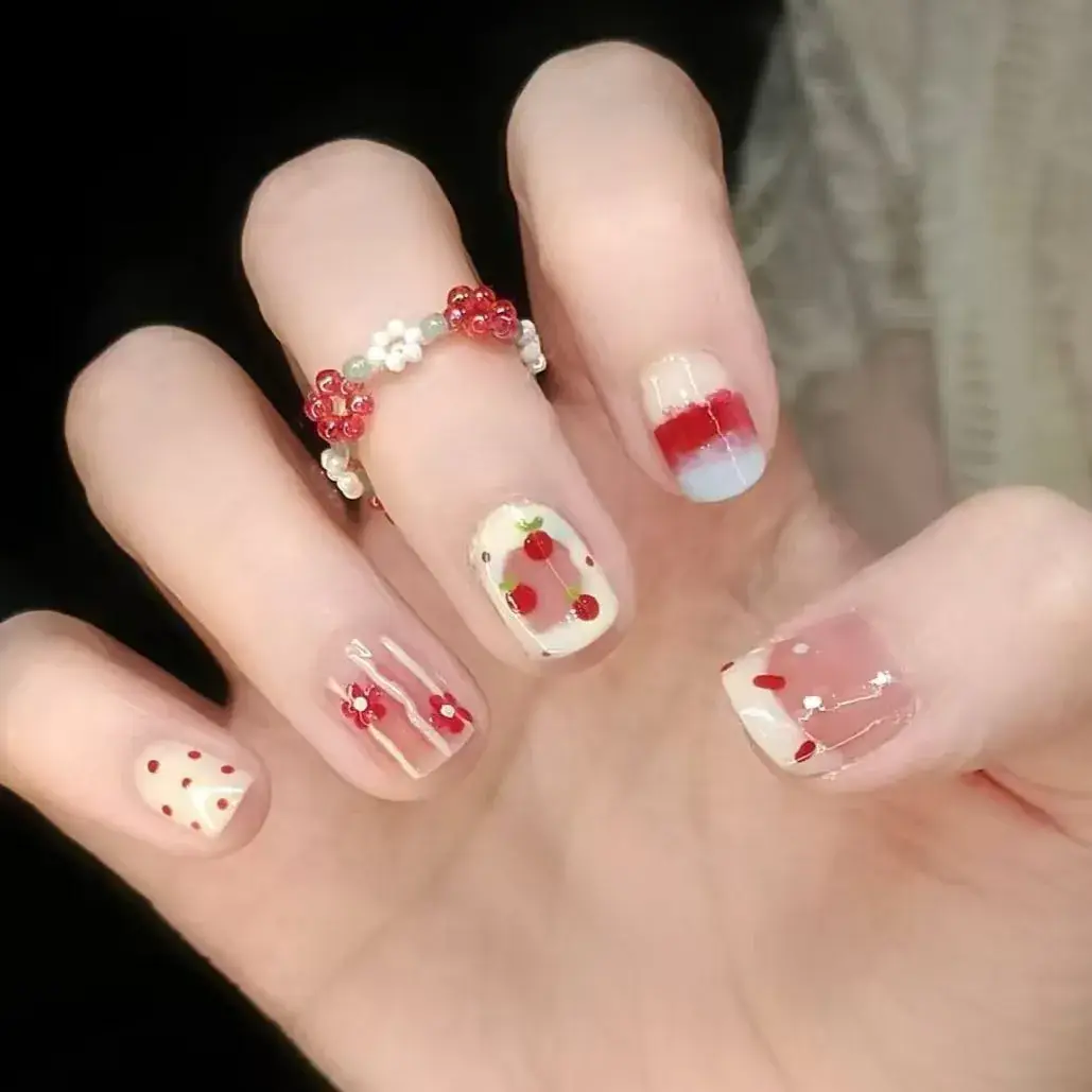Nude Color Side Suction Cat Eye Nail Art - Image 30