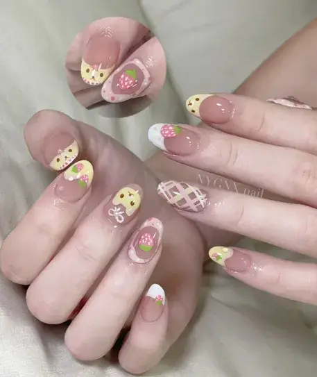 Nude Color Side Suction Cat Eye Nail Art - Image 49
