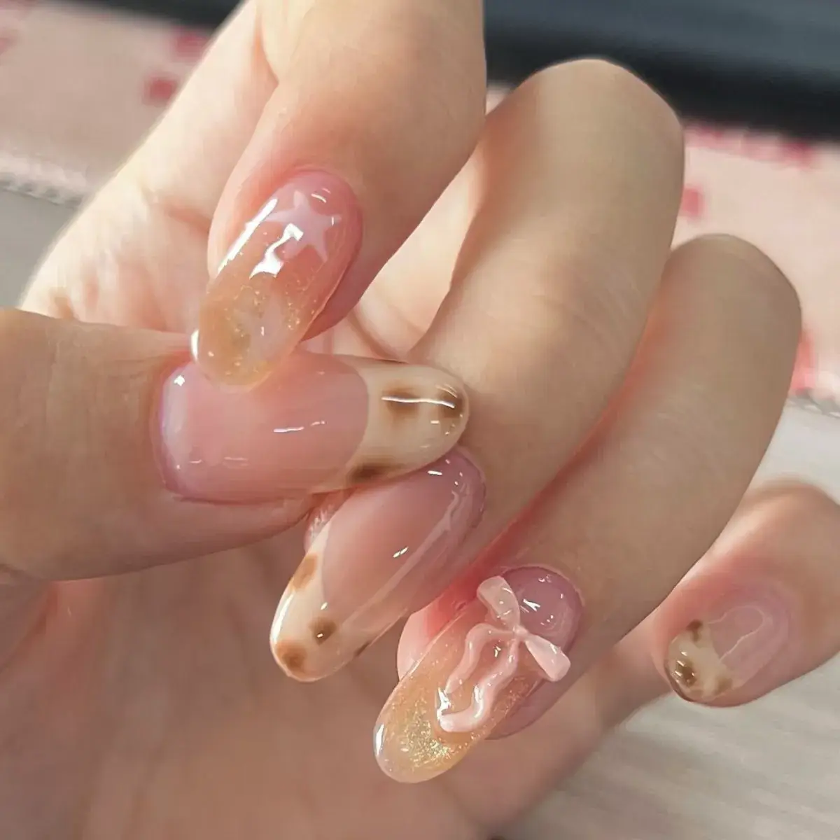 Nude Color Side Suction Cat Eye Nail Art - Image 9
