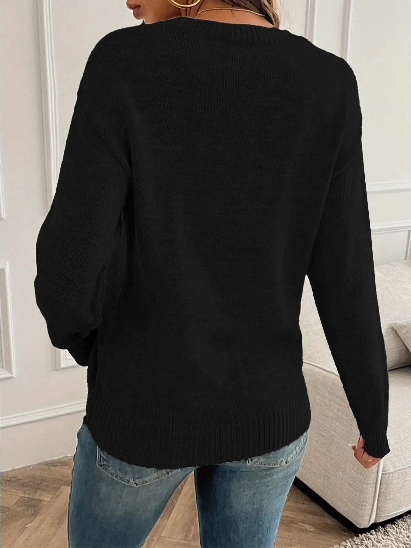 Women Knitted Round Neck Sweater Summer 2025 - Image 5