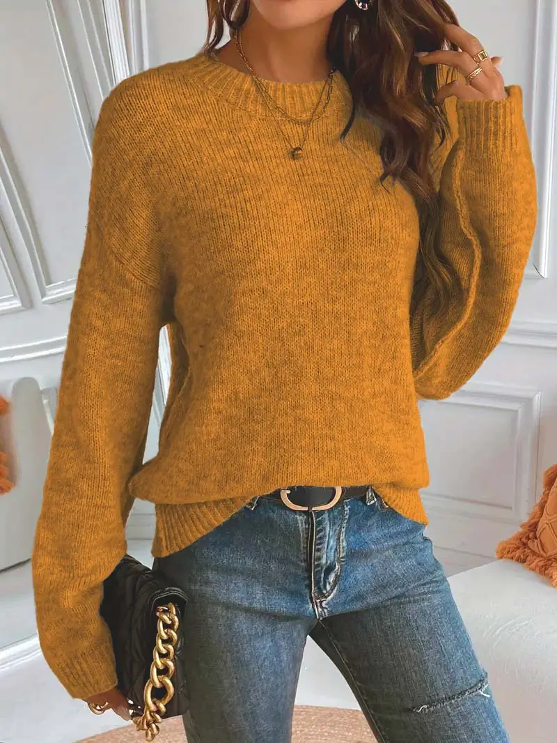 Women Knitted Round Neck Sweater Summer 2025 - Image 6