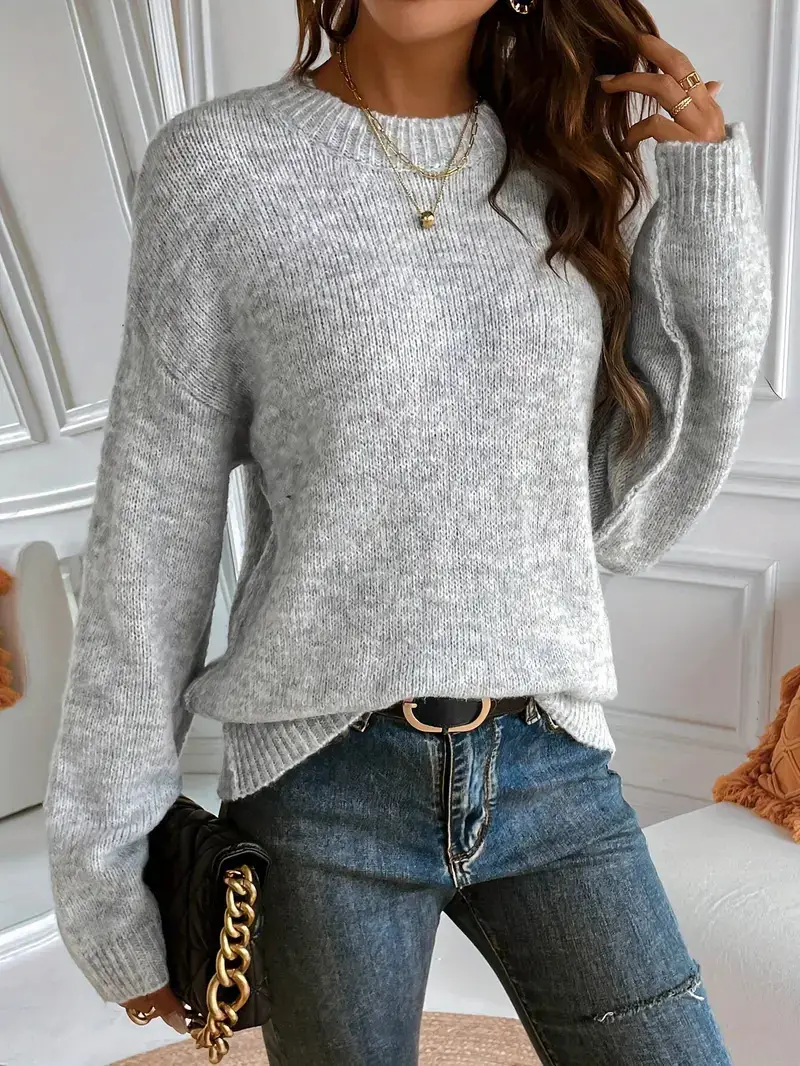 Women Knitted Round Neck Sweater Summer 2025 — feature 6