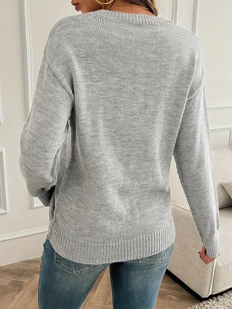 Women Knitted Round Neck Sweater Summer 2025 — feature 7