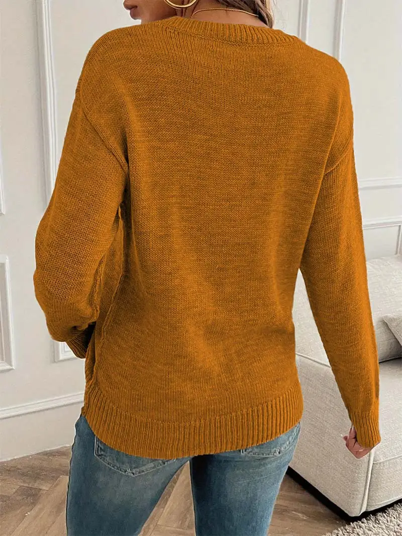 Women Knitted Round Neck Sweater Summer 2025 — feature 9